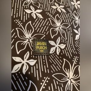 JAMIN PUECH Paris heavier brown drawstring tropical print Dust Bag VVGUC ++